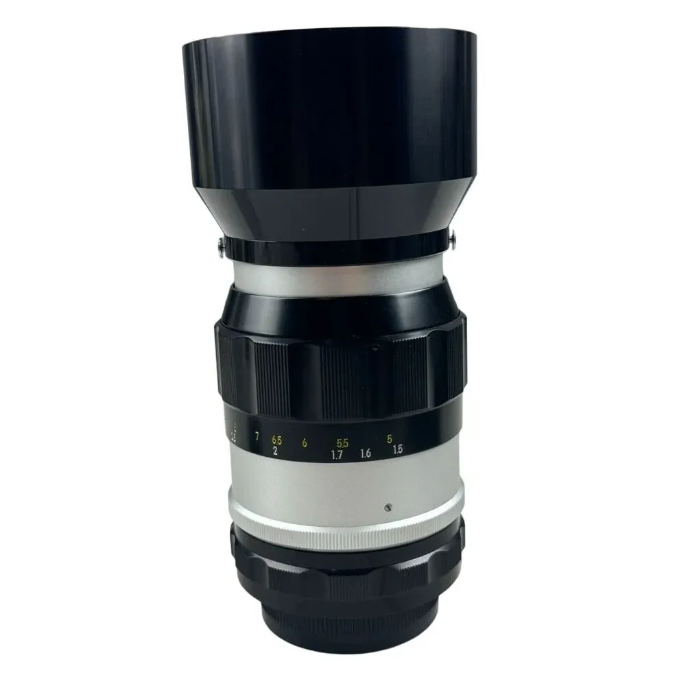 Nikkor-Q Nippon Kogaku Nikon135mm f/3.5 Auto Lens, Hood, Filter, Caps